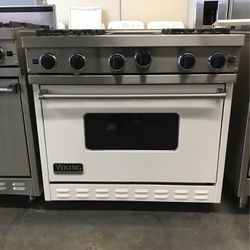 Viking 36” Wide Gas Range Stove With Charbroil Grill 