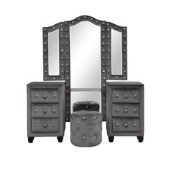 SOPHIA VANITY SET GRAY