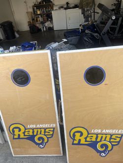 Home Made Customized Rams Cornhole Game