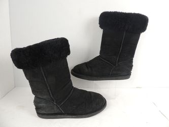 BEARPAW Women's size 10 Casual Boot Black Marissa Suede Winter Boots