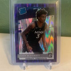 Jaden McDaniels Rated Rookie Purple Shock Prizm Donruss Optic Basketball 2020-2021 Panini NBA 🏀