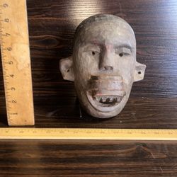 Vintage African Carved Wood Mask