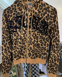 Vintage L.A.M.B Gwen Stefani Leopard Zip Hoodie