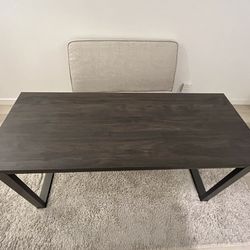 Dark Brown Wood Office Desk