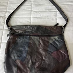 Patchwork, leather shoulder bag