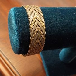 Vintage 925 Italy Tri Color Gold Plated Over Sterling Silver Bracelet 