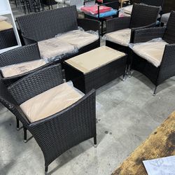 7 PC Rattan Outdoor Patio Furniture Set