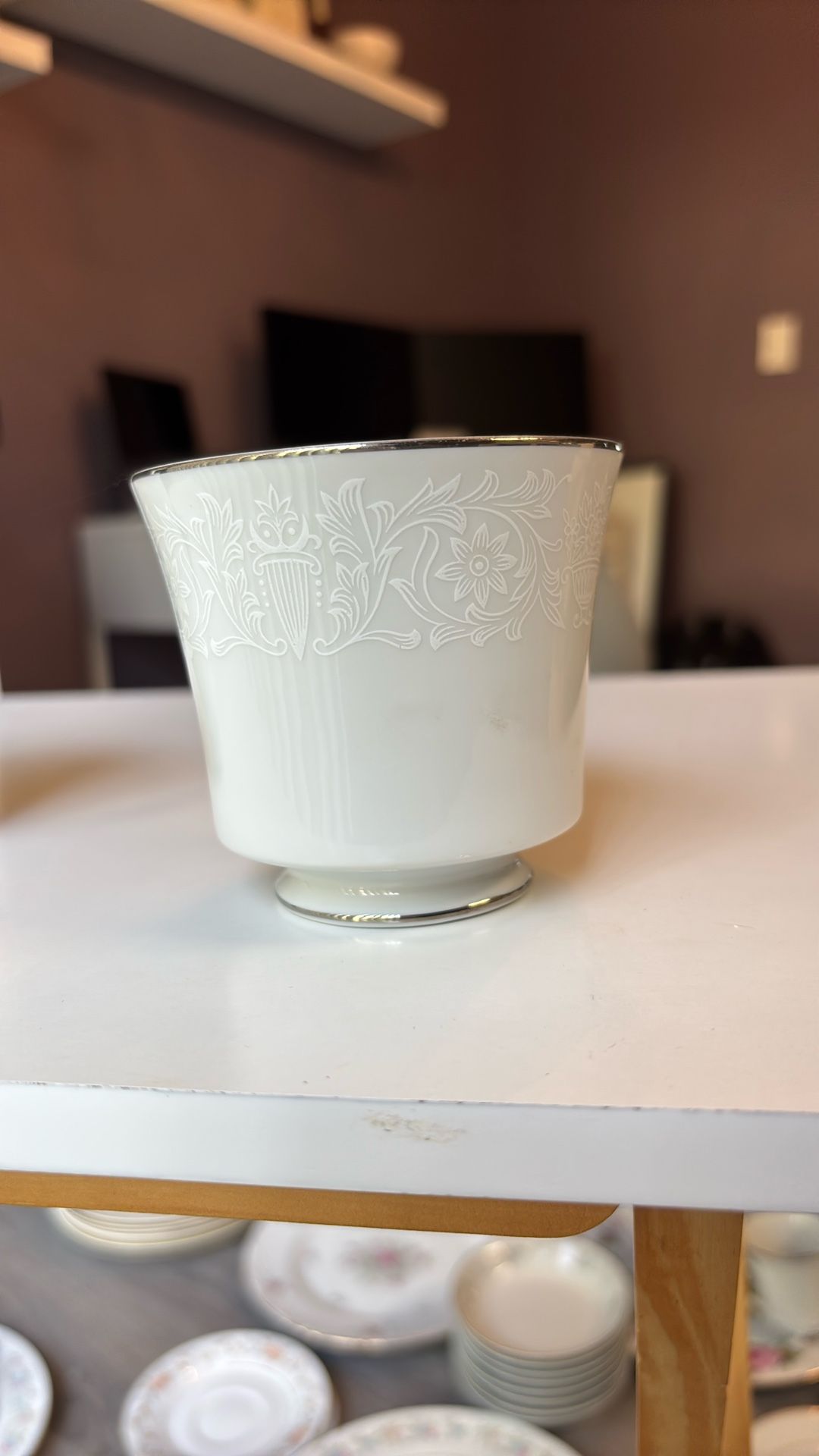 Vintage Grand Victoria “Love Lisa” Japan Fine China Tea Cups – Set of 2