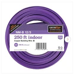 Wire 12/3 250 Ft $170