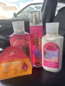 Pink Tie-Dye BBW set W. Sephora Mask