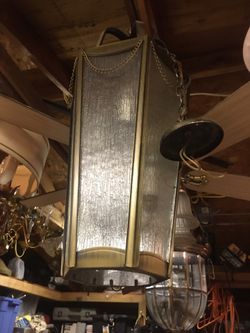 Beautiful entryway chandelier made of bronze