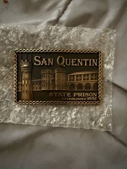 New San Quentin DOC Department Corrections Prison Rare NOS Vintage Belt Buckle