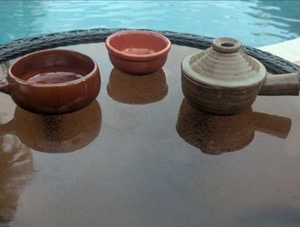 Handmade Ceramic Pottery Set of 3