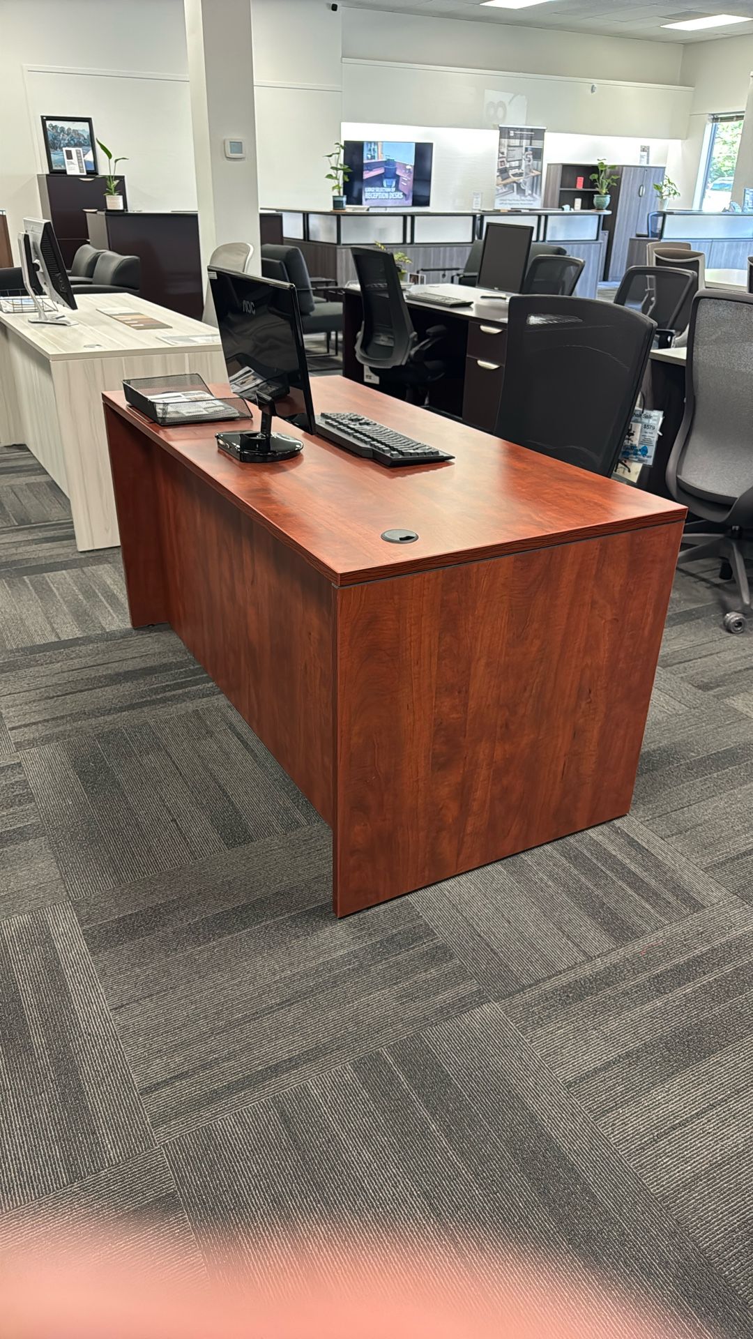 Save $100 Off | Office Desk With 2 Drawer File Cabinet