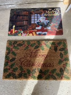 Christmas Door Mats Both for $5.00