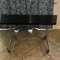 Black Desk With Wheels