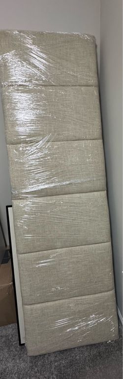 Beige Linen King Head board