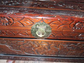 Chinese cherry wood chest