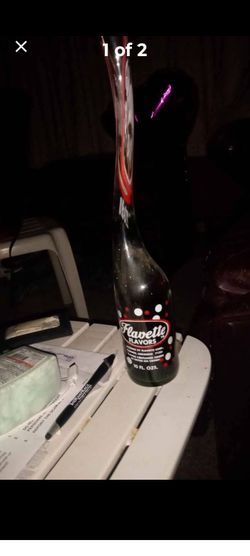 Twisted bottle with colored water