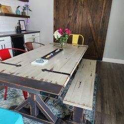 Kitchen Table With Chairs And Bench