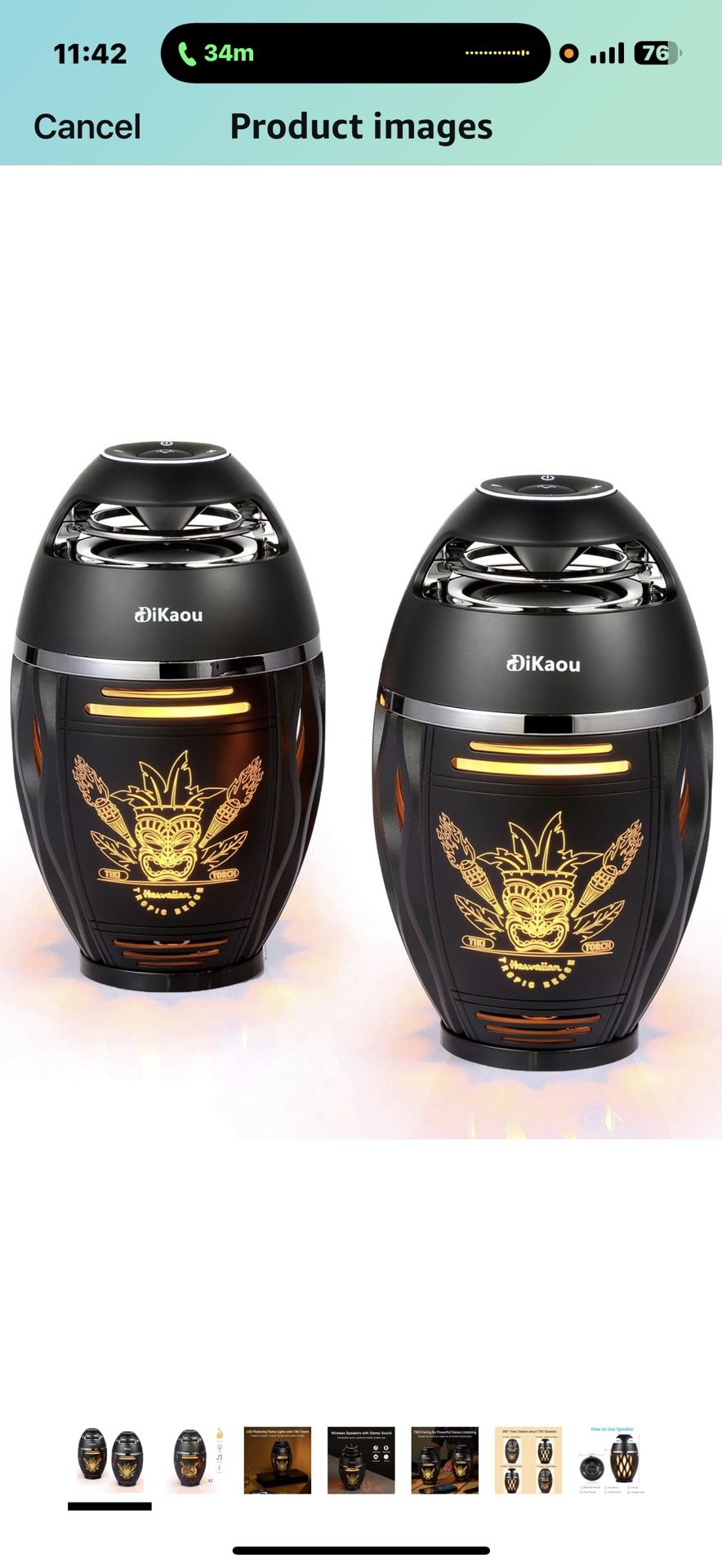 Outdoor Bluetooth Speakers, Gifts for Men, Bluetooth 5.3 Wireless Speakers Base with Flame Lights, Birthday Gift for Dad Him Women Mom, Cool Gadget De