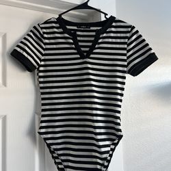 NEVER WORN- Black & White Bodysuit 