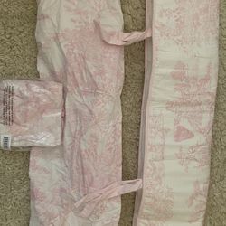 Pink Toile Brand New Baby Crib And Nursery Set