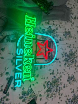 Heineken Silver Neon Bar Sign