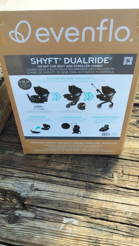 EVENFLO SHYFT DUELRIDE STROLLER WITH CARRYALL STORAGE