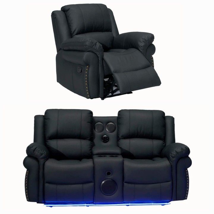Recliner Loveseat + Chair ⚜️ Sofá Reclinable + Silla 🚚Delivery Available 💨