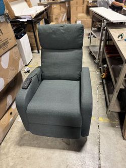 Chair Reclining Sofa Home Theater Seating with Lumbar Support Massage (Leather, Grey) $80 