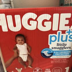 Huggies Little Snugglers Plus Diapers Size 1, 192-count