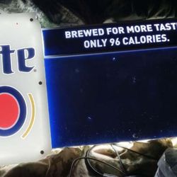 Miller Lite Led Beer Sign With Dry Erase Board