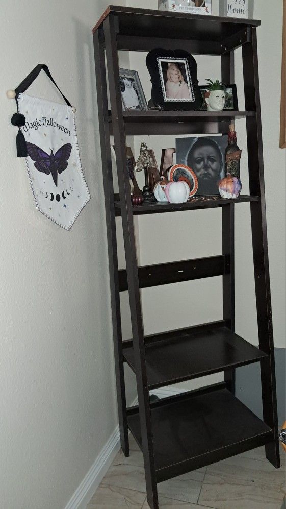 Dark Wood Latter Shelf