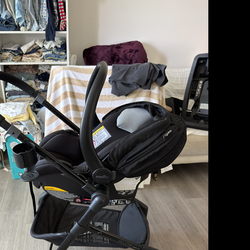 Evenflo Pivot Modular Travel System with LiteMax Preemie and Infant Car Seat (Casual Gray)