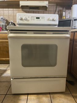 White electric range
