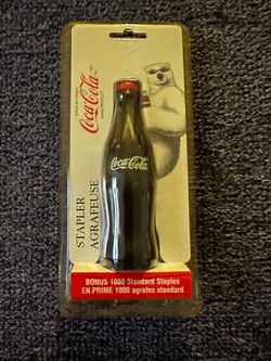 #72 Coca-Cola Bottle-Shaped Stapler New in Package
