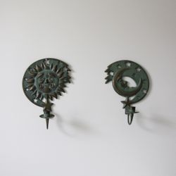 Vintage Wall Hanging Candle Holders Set Of 2