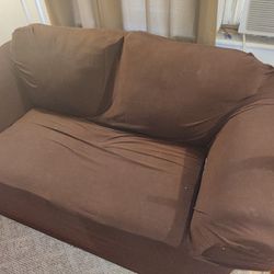 Couch With Brown Covering