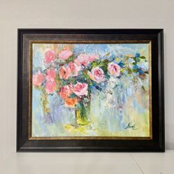 Original Floral Oil Paintings By Nuri Alieva , floral Artwork By Nuri Alieva 油画