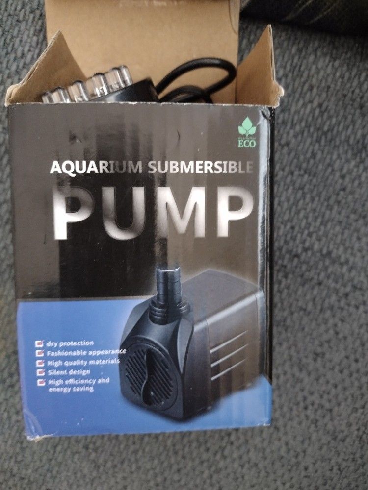 Brand New In Box Eco Aquarium Submersible Pump With Led Light 