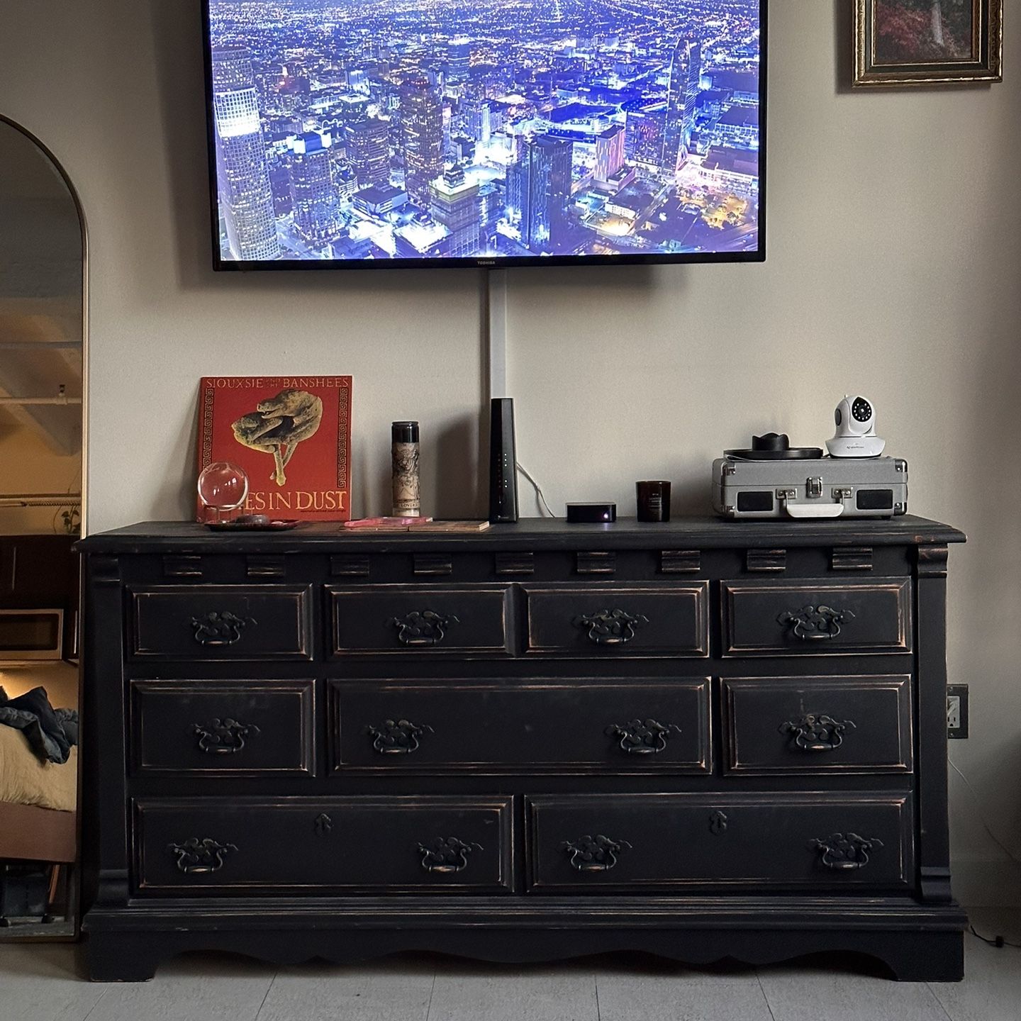 Vintage Black Dresser