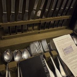 Old 74 Piece International Fine Pewter Set