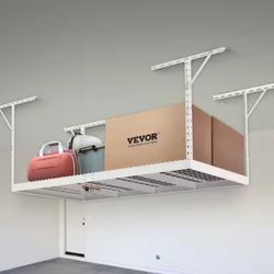 VEVOR Overhead Ceiling Mount Garage Rack with Adjustable Height 22-40 in. Garage Storage Rack 96 in. D x 48 in. W (White)- BRAND NEW IN BOX