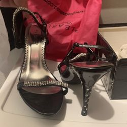 Black With Diamond Rhinestones 