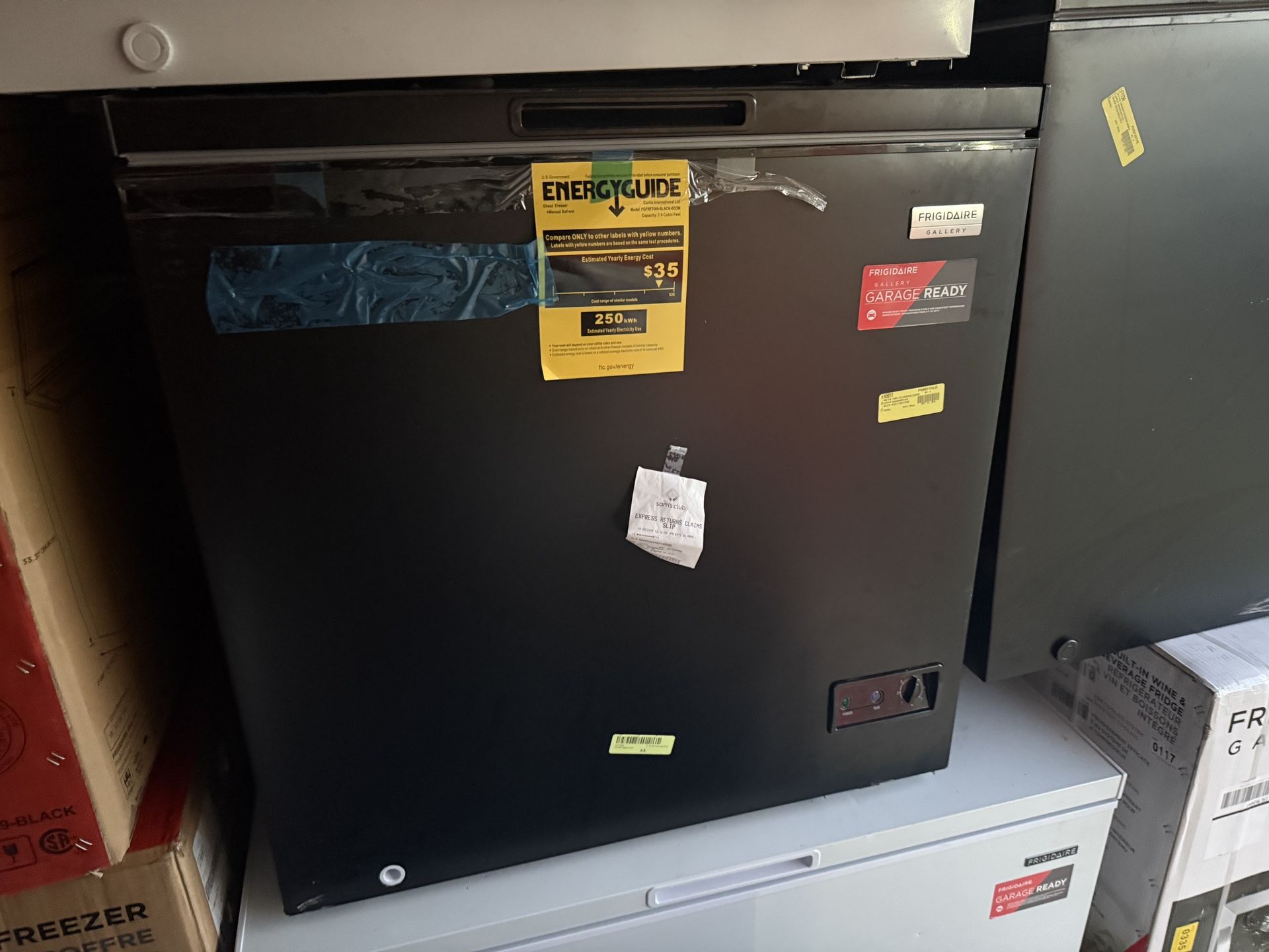 Black Chest freezer new