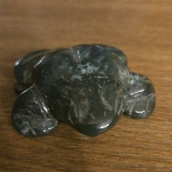 Genuine Moss Agate Frog