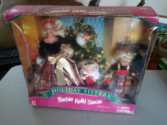 1998 holiday sisters barbie kelly ,stacie
