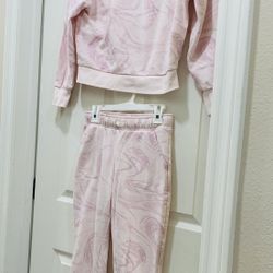 GAP Kids Pink Swirl Sweatpants And Sweatshirt Set