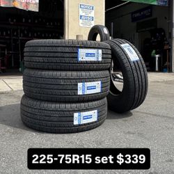 225-75R-15 Brand New Tire Set With Install 